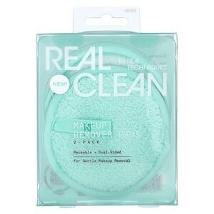 2/$20 NWT Real Techniques Real Clean Makeup Remover Pads Reusable Rounds 2 Pack
